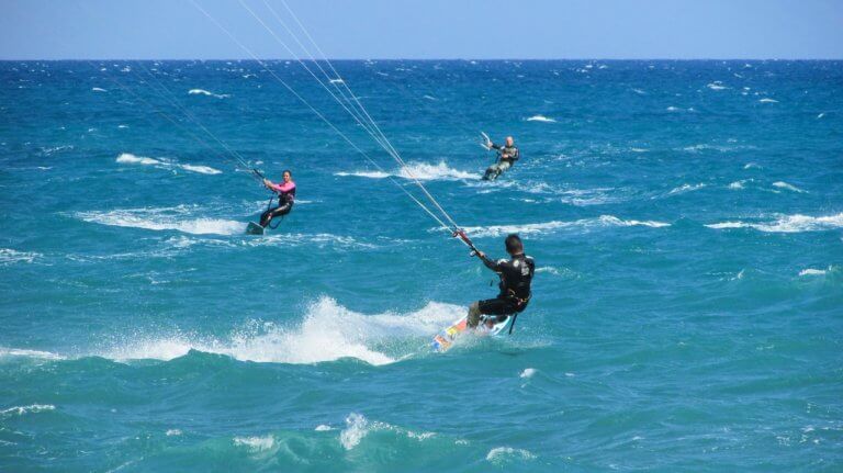 kitesurfing